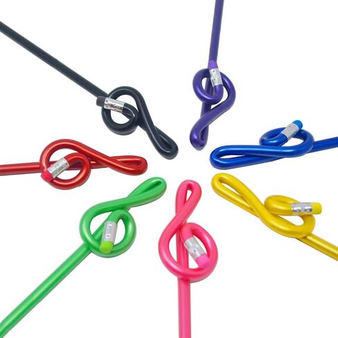 Music Pencils Musical Notes Pens Music Treble Clef Bent Pencil G Clef Pencil (treble 7pack) in Saudi Arabia