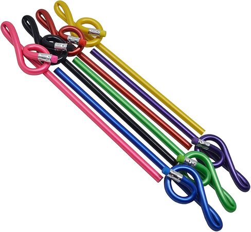 Music Pencils Musical Notes Pens Music Treble Clef Bent Pencil G Clef Pencil (treble 7pack) in Saudi Arabia
