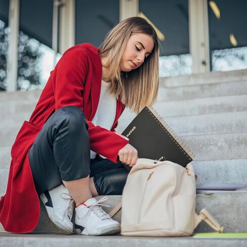 Smarpau Graph Spiral Notebook 8.5 "X 11" College Grid Journal Notebook 120 Gsm Paper 86 ورقة / 172 صفحة دفتر موضوع كبير للعمل في المدرسة ملاحظة تدوين المجلات الحلزونية ذات الغلاف الصلب in Kuwait