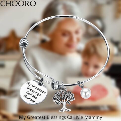 CHOORO Mothers Day Gift My Greatest Blessings Call Me Mammy Bracelet Mammy Birthday Gift Grandmother Gift in Saudi Arabia