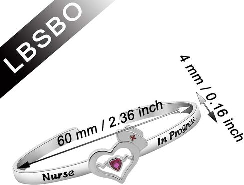 CENWA Future Nurse Gift Nurse Graduation Gift Nurse in Progress Student Nurse Cuff Bracelet Nursing Student Jewelry in Saudi Arabia