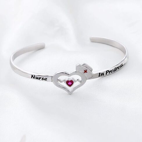 CENWA Future Nurse Gift Nurse Graduation Gift Nurse in Progress Student Nurse Cuff Bracelet Nursing Student Jewelry in Saudi Arabia