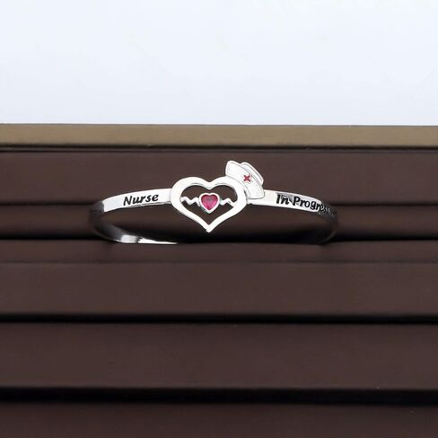 CENWA Future Nurse Gift Nurse Graduation Gift Nurse in Progress Student Nurse Cuff Bracelet Nursing Student Jewelry in Saudi Arabia