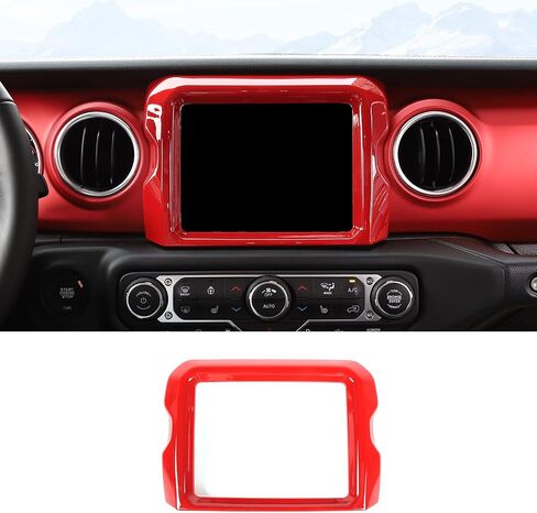 8.4" GPS Navigation Panel Bezel Trim Cover for 2018-2023 Jeep Wrangler JL JLU & 2020-2023 Jeep Gladiator JT (Carbon Fiber Grain) in Saudi Arabia