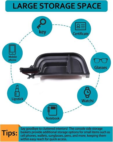 Dashboard Storage Box Fit for Ford Maverick 2022, ABS Dash Panel Tray Organizer, Dash Tray Phone Holder Mount with Storage Box, Dash Center Console Table Storage Tray (Type B) in Saudi Arabia