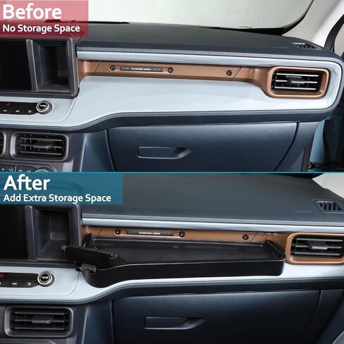 Dashboard Storage Box Fit for Ford Maverick 2022, ABS Dash Panel Tray Organizer, Dash Tray Phone Holder Mount with Storage Box, Dash Center Console Table Storage Tray (Type B) in Saudi Arabia