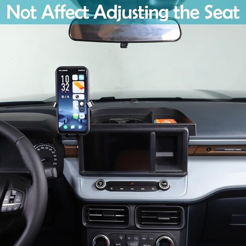 Dashboard Storage Box Fit for Ford Maverick 2022, ABS Dash Panel Tray Organizer, Dash Tray Phone Holder Mount with Storage Box, Dash Center Console Table Storage Tray (Type B) in Saudi Arabia
