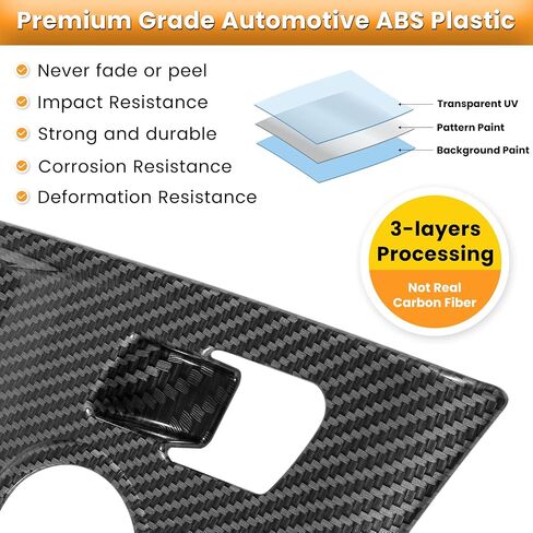 Carbon Fiber Look Control Gears Panel Protective Cover For Chevrolet Corvette C7 Z06 Z51 ZR1 Stingray Grand Sport 2014 2015 2016 2017 2018 2019 Interior Accessories Shift Box Trim Manual Gear (Black) in Saudi Arabia
