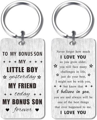 هدايا عيد الميلاد الإضافية لسلسلة مفاتيح الابن - إلى هدايا ابني من زوجة الأب - هدية عيد ميلاد زفاف ابن الخطوة - هدية التخرج والعودة إلى المدرسة في عيد الحب in Kuwait