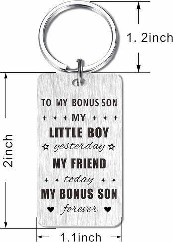 هدايا عيد الميلاد الإضافية لسلسلة مفاتيح الابن - إلى هدايا ابني من زوجة الأب - هدية عيد ميلاد زفاف ابن الخطوة - هدية التخرج والعودة إلى المدرسة في عيد الحب in Kuwait