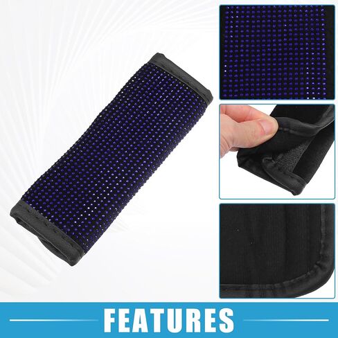 Universal Car Handbrake Cover Protector Bling Rhinestone Handbrake Decoration Cover Flannel Rhinestone Black in Saudi Arabia