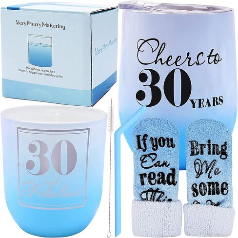 VeryMerryMakering 30th Birthday Gifts,30th Birthday Tumbler,30th Birthday Gifts for Women,Gifts for 30th Birthday Women,30th Birthday Decorations,Happy 30th Birthday Gift,30th Birthday Party Supplies in Saudi Arabia