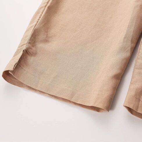 Amazhiyu Womens Linen Capri Pants with Pockets Full Elastic Waistband Casual Pants in Saudi Arabia