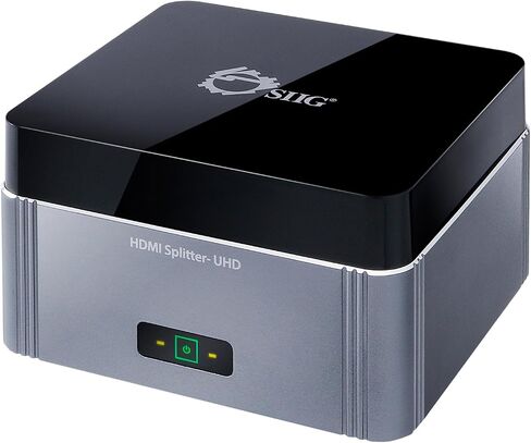 SIIG Premium 1x2 HDMI Splitter 4K 60HZ HDR with EDID - 18Gbps - HDMI 2.0 - HDCP 2.2 - Aluminum Housing - 3D, 4:4:4, UHD 2 port, 1 in and 2 out in Saudi Arabia