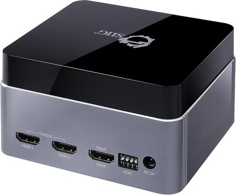 SIIG Premium 1x2 HDMI Splitter 4K 60HZ HDR with EDID - 18Gbps - HDMI 2.0 - HDCP 2.2 - Aluminum Housing - 3D, 4:4:4, UHD 2 port, 1 in and 2 out in Saudi Arabia