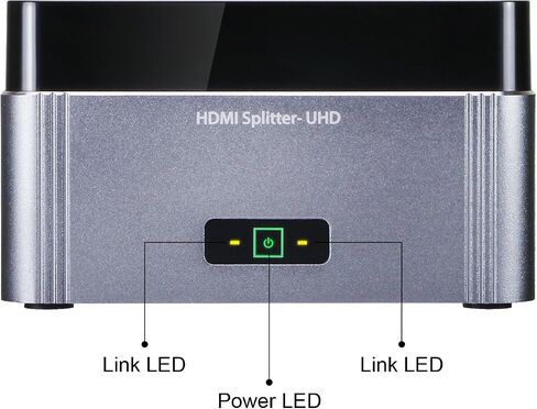 SIIG Premium 1x2 HDMI Splitter 4K 60HZ HDR with EDID - 18Gbps - HDMI 2.0 - HDCP 2.2 - Aluminum Housing - 3D, 4:4:4, UHD 2 port, 1 in and 2 out in Saudi Arabia
