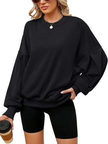 ZHENWEI Sweatshirts for Women Crewneck Pullover Sweaters with Pockets in Saudi Arabia