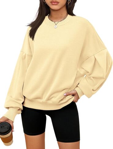 ZHENWEI Sweatshirts for Women Crewneck Pullover Sweaters with Pockets in Saudi Arabia