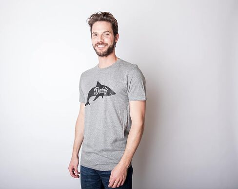 Mens Daddy Shark T Shirt Cute Funny Family Cool Best Dad Vacation Tee for Guys in Saudi Arabia
