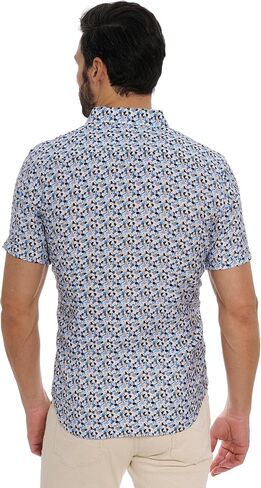 Robert Graham Men's Vance Short Sleeve Woven Shirt in Saudi Arabia
