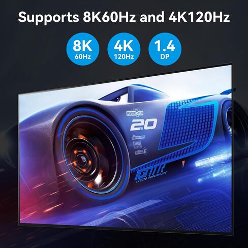 8K Displayport KVM Switch 3 Monitors 2 Computers 4K 120Hz DP KVM Switches Triple Monitor for 2 PC Share 4 USB 3.0 Ports Support Extended & Copy Display Mode Wired Controller & 12V Adapter in Saudi Arabia