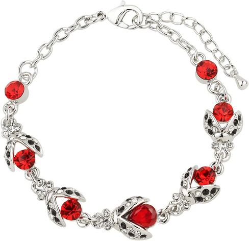 سوار سلسلة عصري من Liavy's Ladybug - كريستال متلألئ - مشبك على شكل جراد البحر - هدية وتذكار فريد in Kuwait