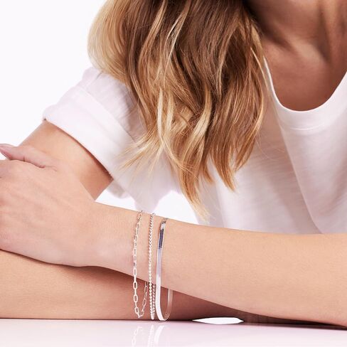 Versatile Sterling Silver Bracelet Set of 3 for Women in Saudi Arabia