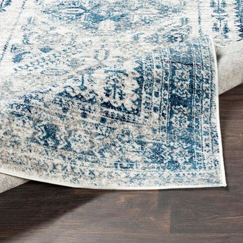 سجادة Livabliss Desta Vintage للمنطقة الشرقية، مقاس 5'3" x 7'3"، أزرق/أبيض in Saudi Arabia