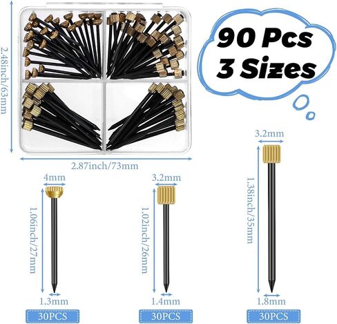 90Pcs Decorative Nails for Hanging 3 Sizes Wall Decorative Nails for Hanging Pictures Frame Kit, Hanging Hardware Tool Hangers for Claw Drywall Nails Small Medium Large Nails in Saudi Arabia