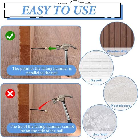 90Pcs Decorative Nails for Hanging 3 Sizes Wall Decorative Nails for Hanging Pictures Frame Kit, Hanging Hardware Tool Hangers for Claw Drywall Nails Small Medium Large Nails in Saudi Arabia