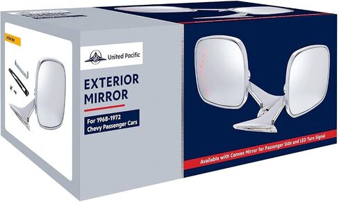 United Pacific 110294 Rectangular Exterior Mirror For 1968-72 Chevy Passenger Car - L/H in Saudi Arabia