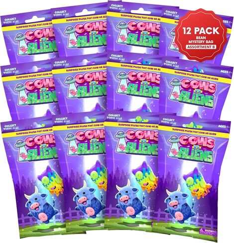 2 Pack | Mystery Bags for Boys and for Girls | Surprise Alien and Cow Plush | Stocking Stuffer of Collectible Bean Toys | Soft Bean-Filled Plushies | Mystery 2pk in Saudi Arabia