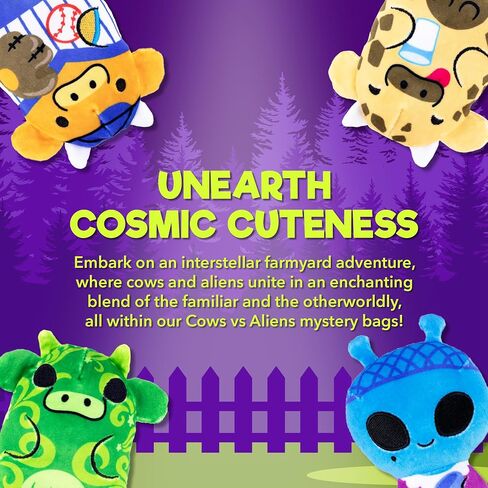 2 Pack | Mystery Bags for Boys and for Girls | Surprise Alien and Cow Plush | Stocking Stuffer of Collectible Bean Toys | Soft Bean-Filled Plushies | Mystery 2pk in Saudi Arabia