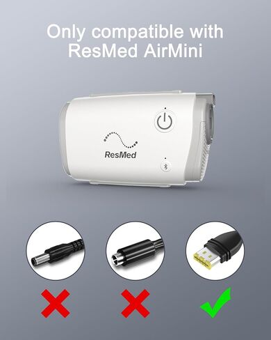 VHBW 12V-24V DC Car Charger Replacement for ResMed Air Mini CPAP Power Supply Compatible with ResMed AirMini 20W 38831 38839 CPAP Machine Compatible with ResMed AirSense Air Mini Travel Power Cord in Saudi Arabia