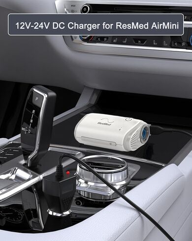 VHBW 12V-24V DC Car Charger Replacement for ResMed Air Mini CPAP Power Supply Compatible with ResMed AirMini 20W 38831 38839 CPAP Machine Compatible with ResMed AirSense Air Mini Travel Power Cord in Saudi Arabia