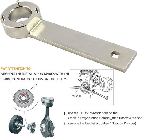 Engine Timing Tool Kit 22pcs Set Compatible with Audi VW VAG 1.8 2.0 TSI/TFSI EA888, with Additional VAS6341 Top Dead Center Indicator dial Gauge, T10170 Top Dead Center Indicator in Kuwait