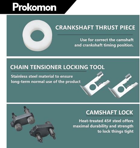 أداة توقيت قفل عمود الحدبات لمحرك Prokomon متوافقة مع محرك A-u-d-i VW 1.8 2.0 TSI TFSI(2006-2018) EA888، مجموعة أدوات توقيت عمود الحدبات (أصفر) in Kuwait