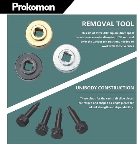 أداة توقيت قفل عمود الحدبات لمحرك Prokomon متوافقة مع محرك A-u-d-i VW 1.8 2.0 TSI TFSI(2006-2018) EA888، مجموعة أدوات توقيت عمود الحدبات (أصفر) in Kuwait