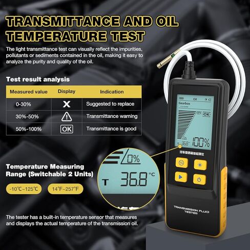 جهاز اختبار سائل ناقل الحركة، جهاز اختبار نفاذية زيت ناقل الحركة، جهاز قياس درجة الحرارة، جهاز اختبار زيت ناقل الحركة الرقمي مع مستشعر درجة الحرارة، أداة تشخيص السيارات، مجموعة اختبار السيارة in Kuwait