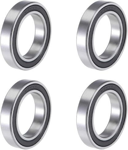 Uxcell 6906-2RS محامل الكرات الأخدود العميق 30 مم × 47 مم × 9 مم مزدوجة مختومة من الكروم الصلب P6(ABEC3) 4 قطع in Kuwait