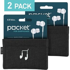 Pocket Snap & Store Earphone Case Pouch, Dusty Rose Pink