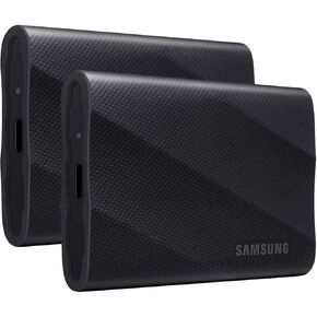 Samsung Portable SSD T9 1TB: Ultra-Fast USB 3.2 Gen2x2, Cooling Tech - Black (2-Pack) in Kuwait