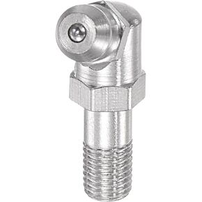 uxcell Metric Nickel Plated Brass Straight Grease Fitting M6 x 0.75mm Thread Hydraulic Lengthened Grease Fitting Accessories