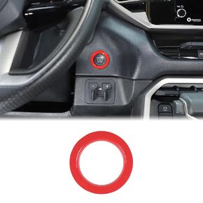 Car Engine Start Stop Decoration Ring Cover Compatible with Toyota Tundra/Sequoia 2022 2023 2024 Push to Start Button Trim Cover Key Ignition Starter Switch Knob Ring ABS Interior Accessories
