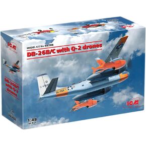 ICM 48286 Plastic Military Plane DB-26B/C with Q-2 Drones, Airplane Model Kit - Drone Carrier - Scale 1:48