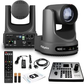 PTZOptics Move 4K SDI/HDMI/USB/IP PTZ Camera with 20x Optical Zoom (Gray) (PT20X-4K-GY-G3) PT-JOY-G4 Joystick Controller