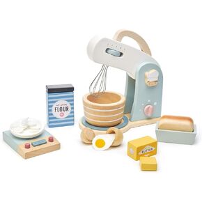 Tender Leaf Toys - Mini Chef Home Baking Set - 27 Pcs Wooden Baker's Mixing Set - Classic Toy for Pretend Cooking - Develops Social, Creative & Imaginative Skills - Learning Role Play - Age 3+
