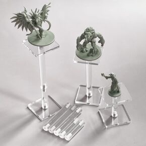 3pcs Combat Risers for Flying Miniatures, Adjustable Height Multi-Tiered Raised Platforms Flying Miniatures Combat Riser for Tabletop RPG and Board Games