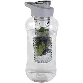 JOEY'Z Large (60 oz - Half Gallon) Fruit Infuser Water Bottle BPA Free for Travel, Workouts, Camping, Sports Bottle