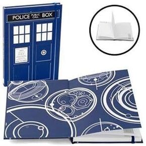 Doctor Who TARDIS Standard Notebook - Large 6-Inch x 8.5-Inch Hardcover Journal/Diary - Includes 80 White, Lined Paper Pages & Durable Elastic Band Closure - Great For Use At Home, School, Work